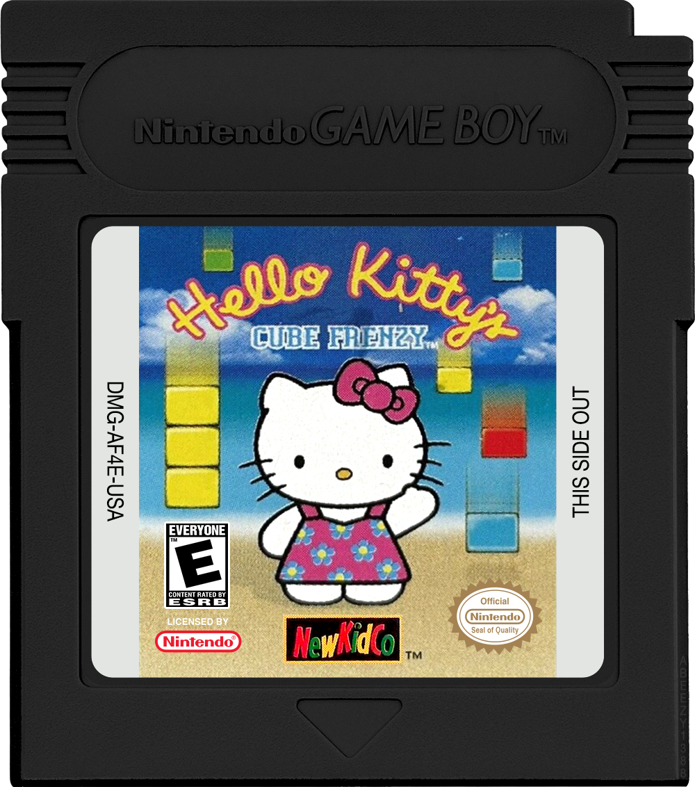 Hello Kitty's Cube Frenzy Cartridge Label