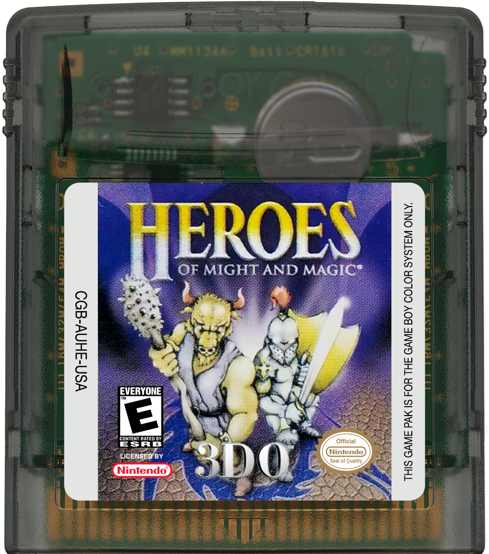 Heroes of Might and Magic Cartridge Label
