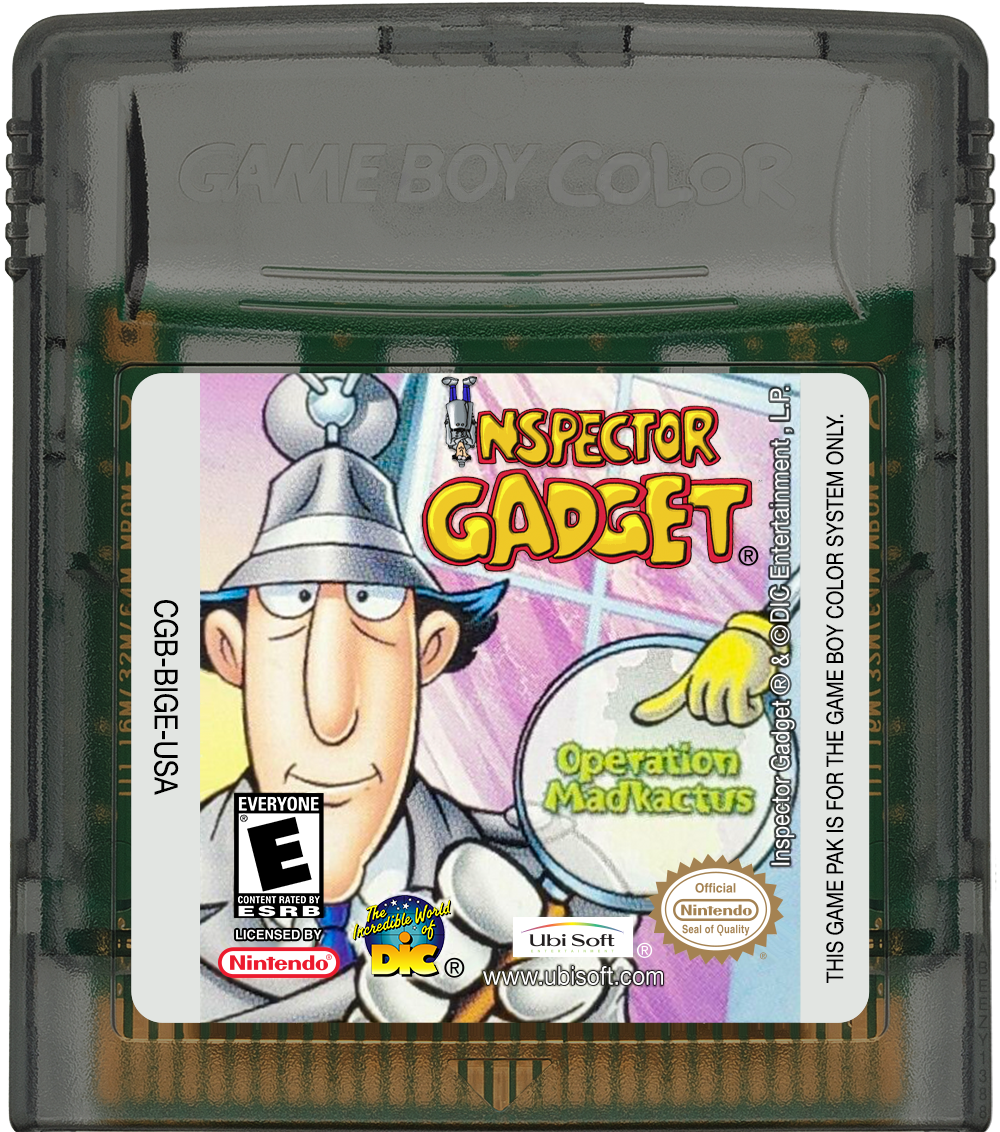Inspector Gadget - Operation Madkactus Cartridge Label