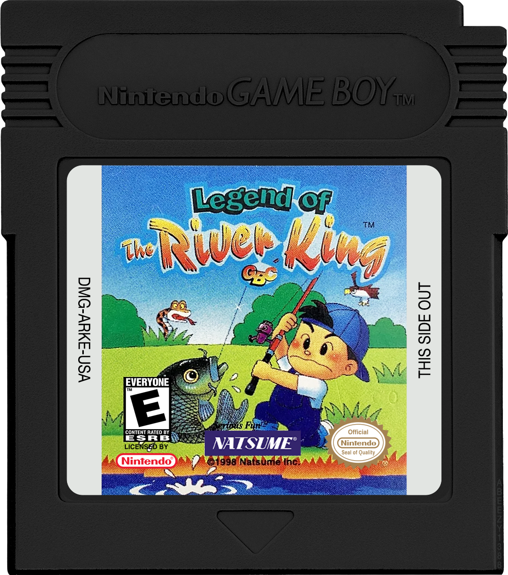 Legend of the River King GBC Cartridge Label