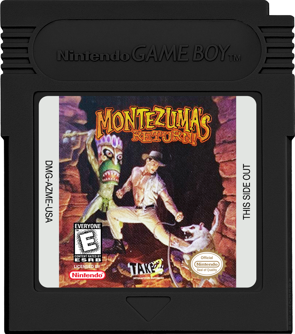 Montezuma's Return! Cartridge Label