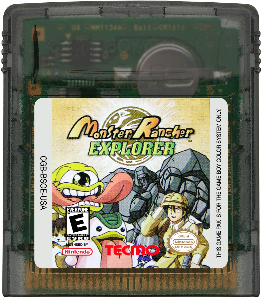 Monster Rancher Explorer Cartridge Label