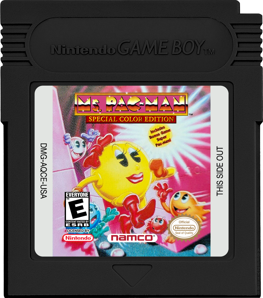 Ms. Pac-Man - Special Color Edition Cartridge Label