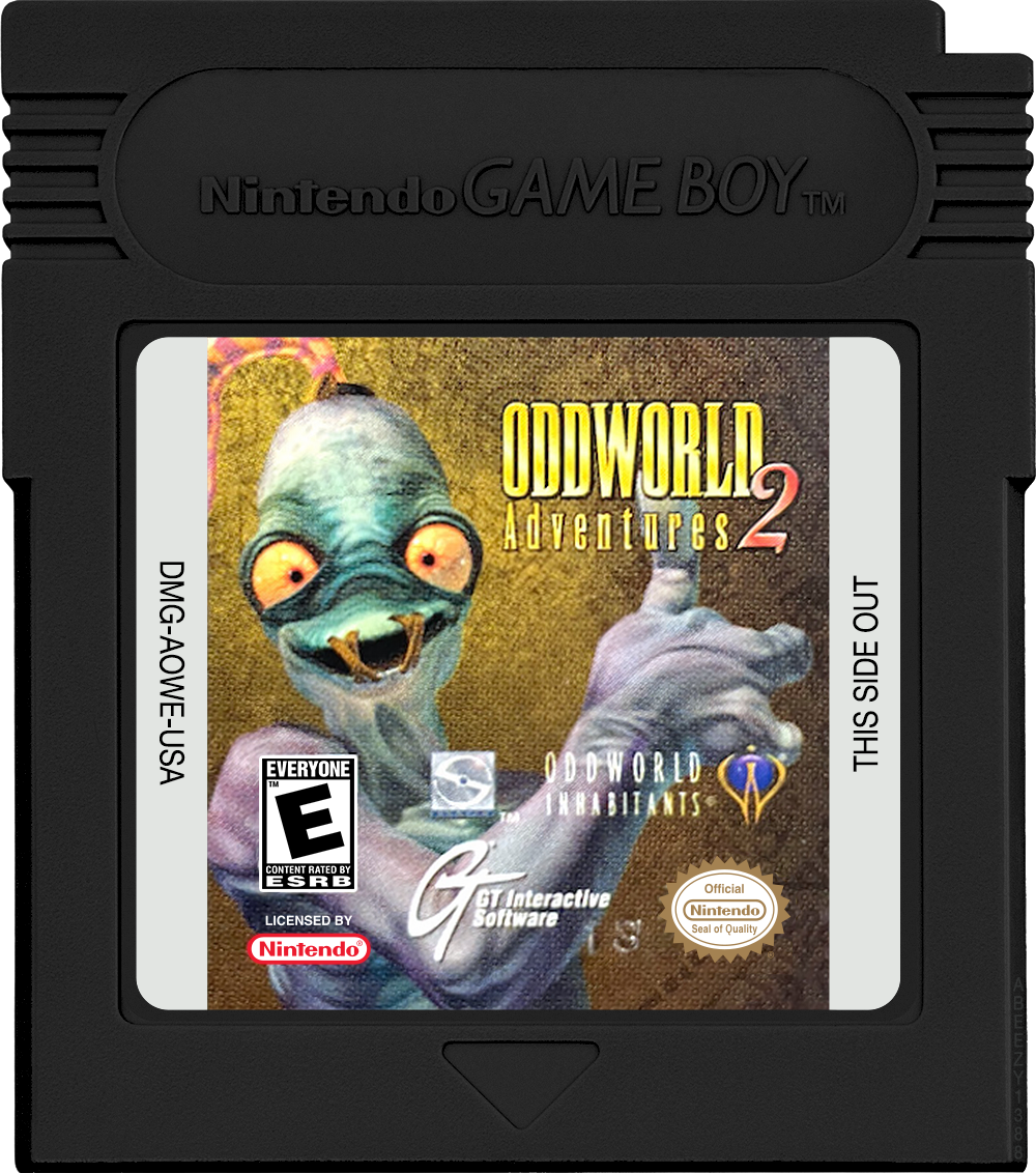 Oddworld Adventures 2 Cartridge Label