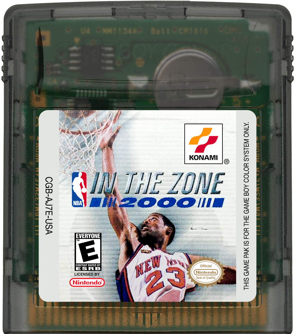 NBA in the Zone 2000 Cartridge Label