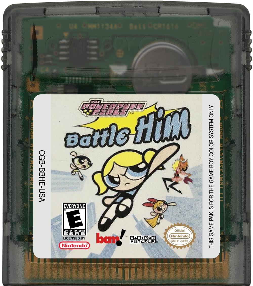 Powerpuff Girls, The - Battle Him Cartridge Label