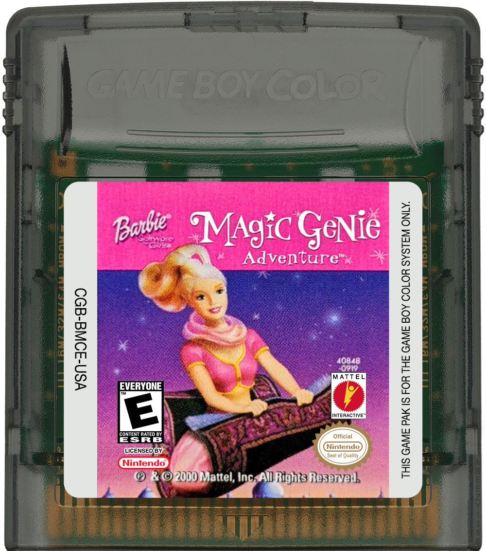 Barbie - Magic Genie Adventure Cartridge Label