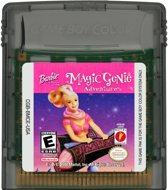 Barbie - Magic Genie Adventure Cartridge Label