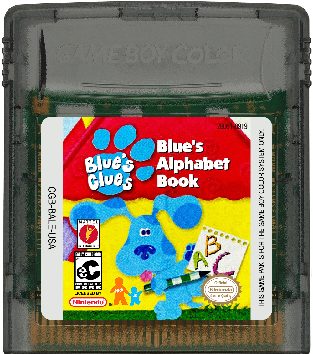 Blue's Clues - Blue's Alphabet Book Cartridge Label