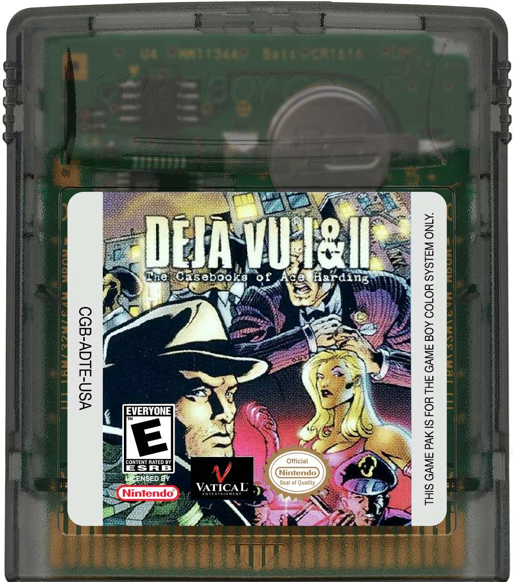 Deja Vu I &amp; II - The Casebooks of Ace Harding Cartridge Label
