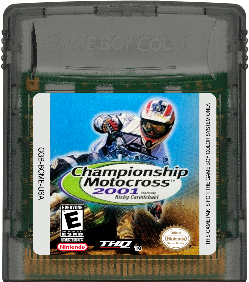 Championship Motocross 2001 featuring Ricky Carmichael Cartridge Label