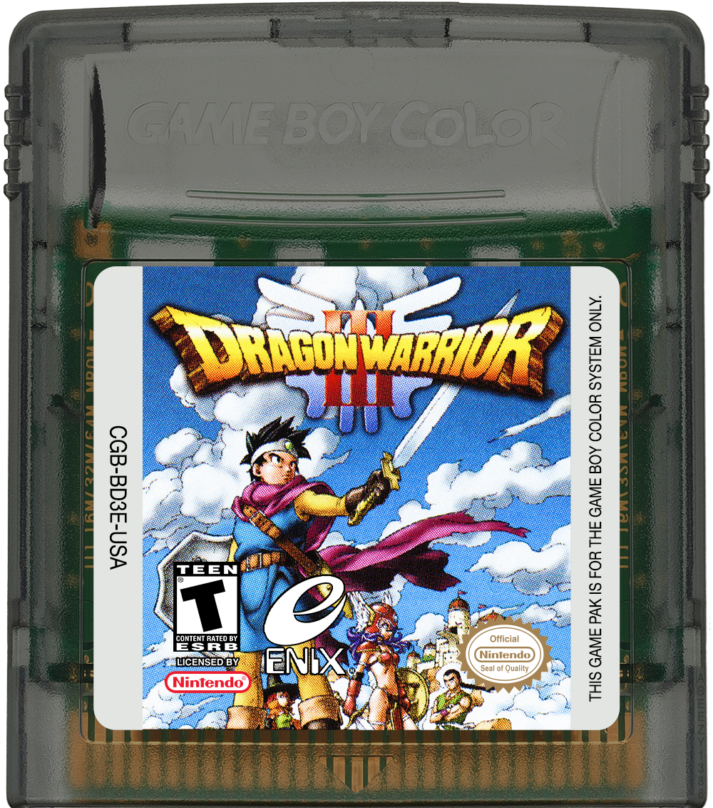 Dragon Warrior III Cartridge Label