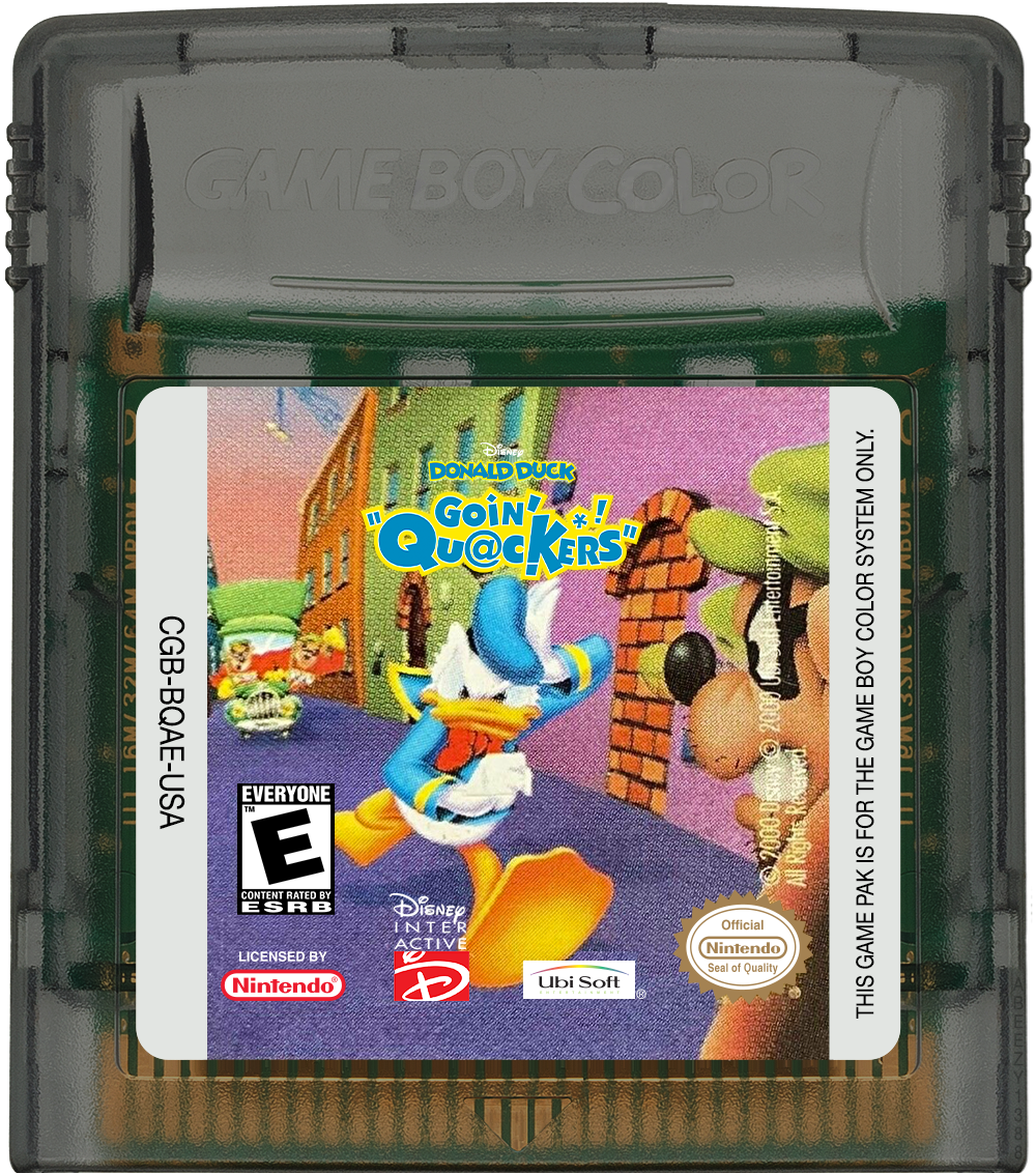 Donald Duck - Goin' Quackers Cartridge Label