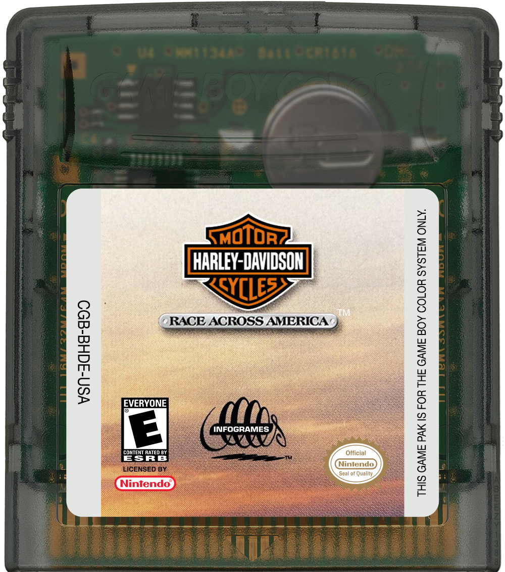 Harley-Davidson Motor Cycles - Race Across America Cartridge Label