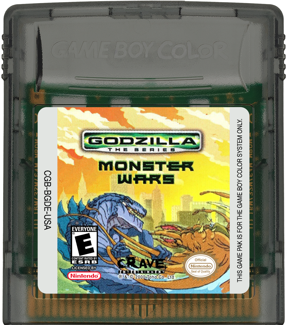 Godzilla - The Series - Monster Wars Cartridge Label