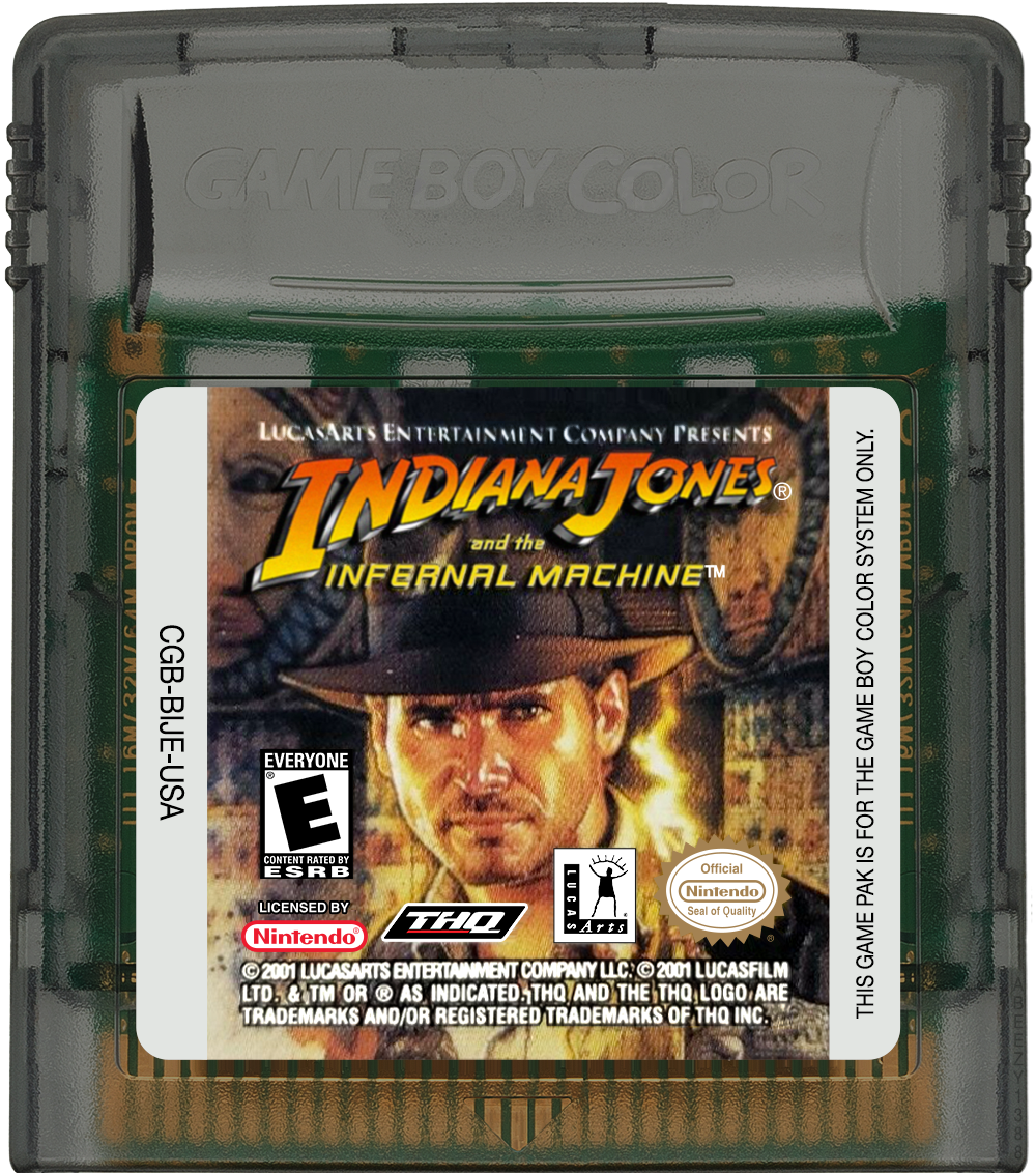 Indiana Jones and the Infernal Machine Cartridge Label