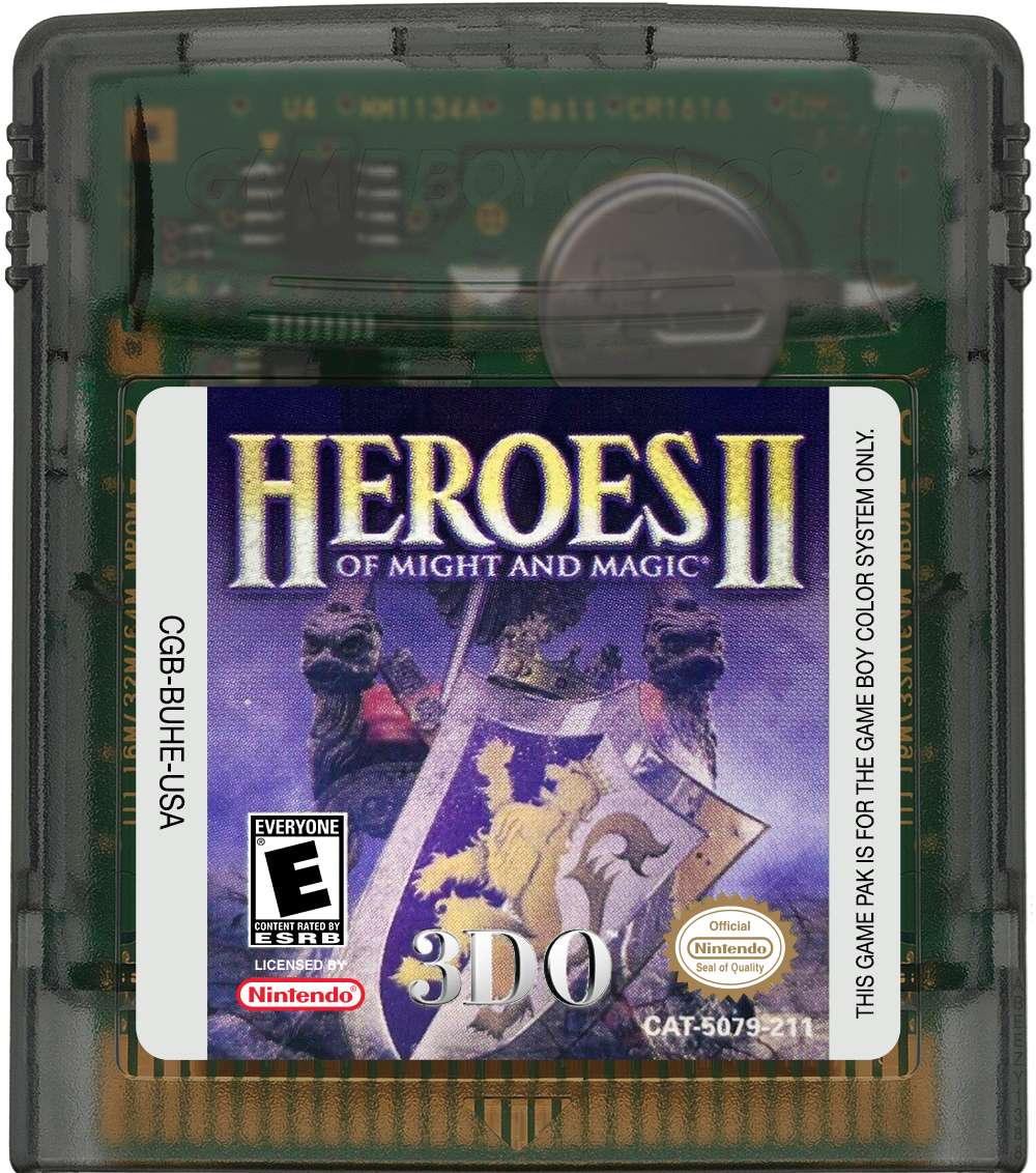 Heroes of Might and Magic II Cartridge Label