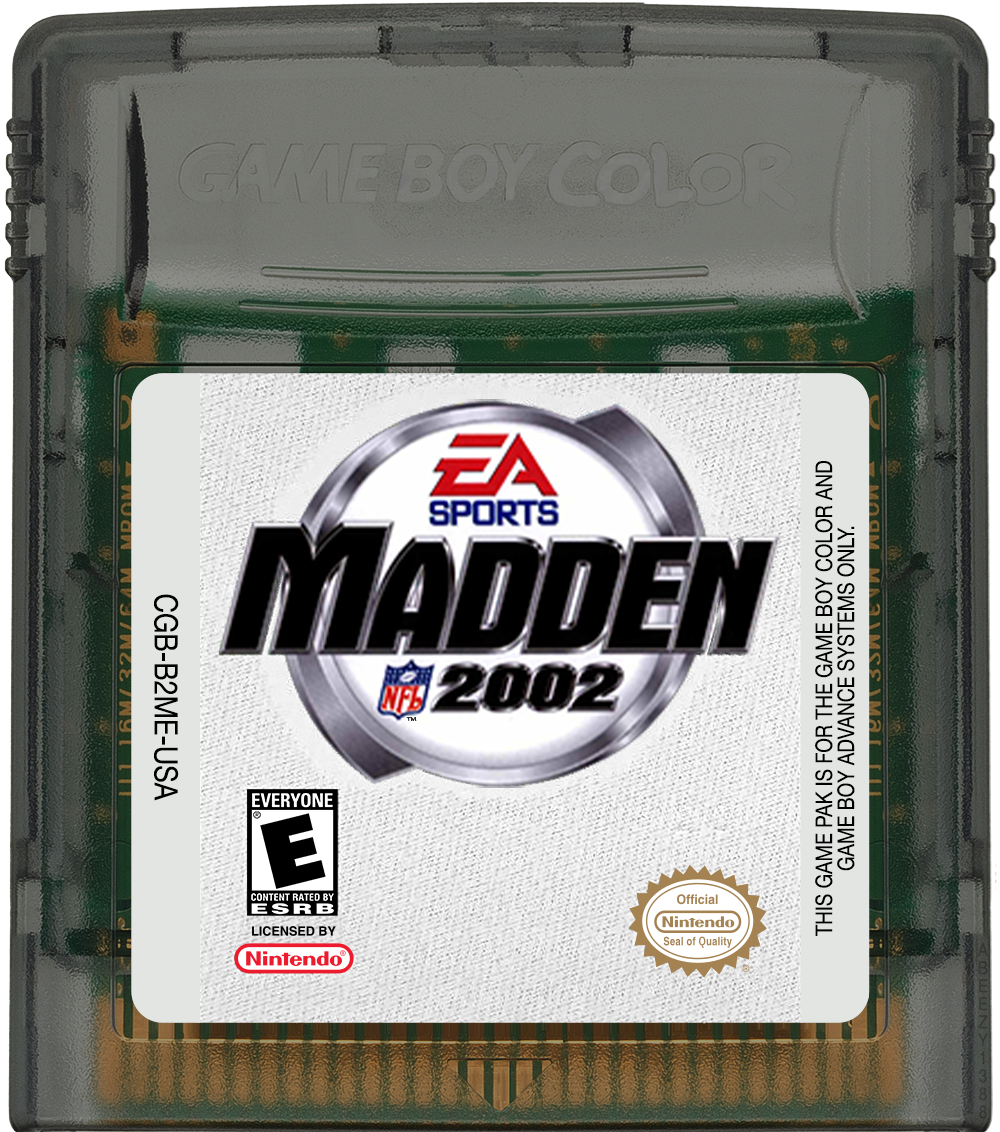 Madden NFL 2002 Cartridge Label