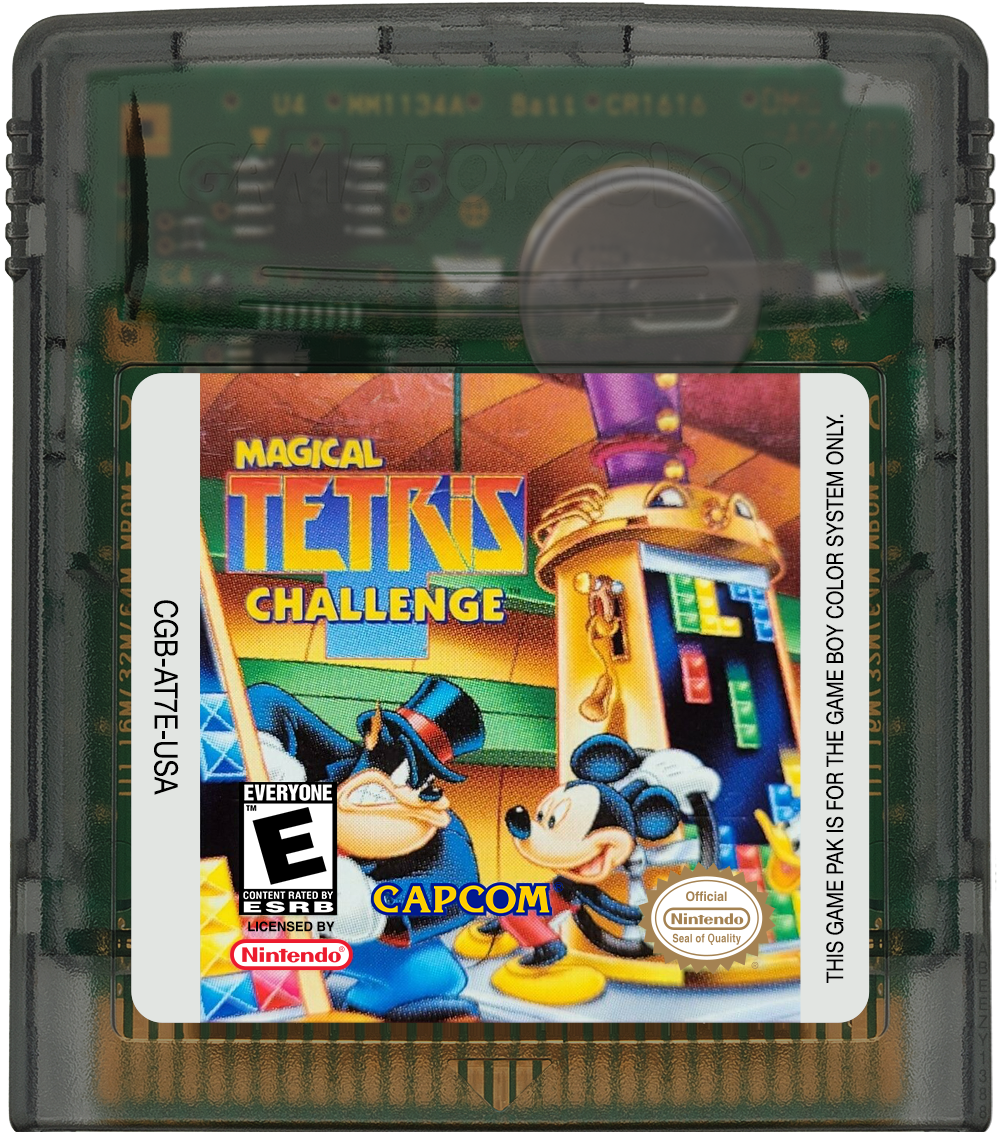 Magical Tetris Challenge Cartridge Label