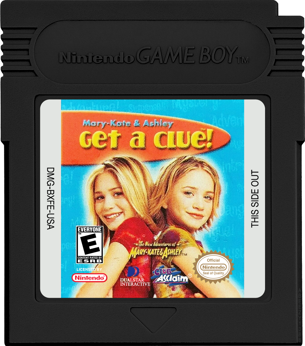 Mary-Kate &amp; Ashley - Get a Clue! Cartridge Label
