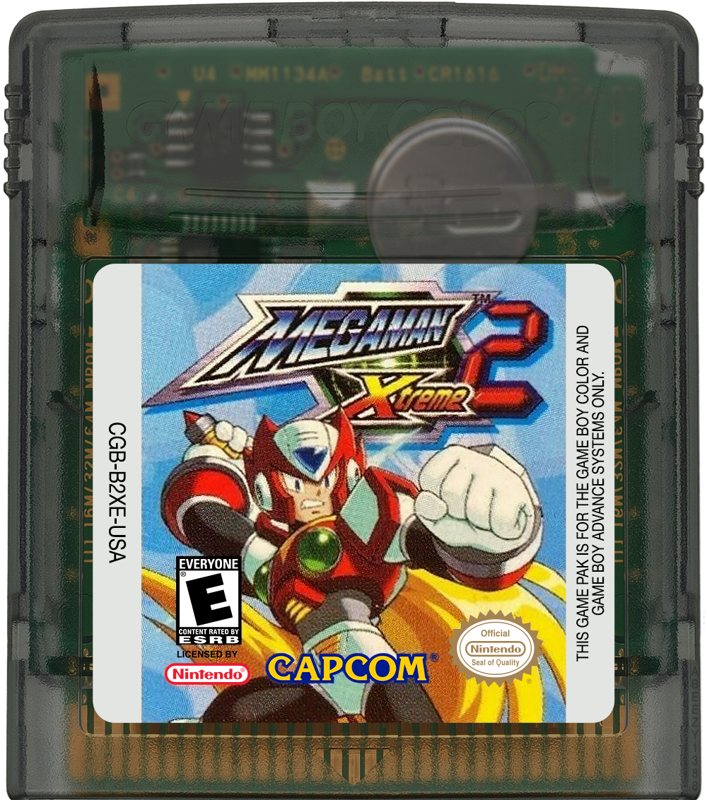 Mega Man Xtreme 2 Cartridge Label