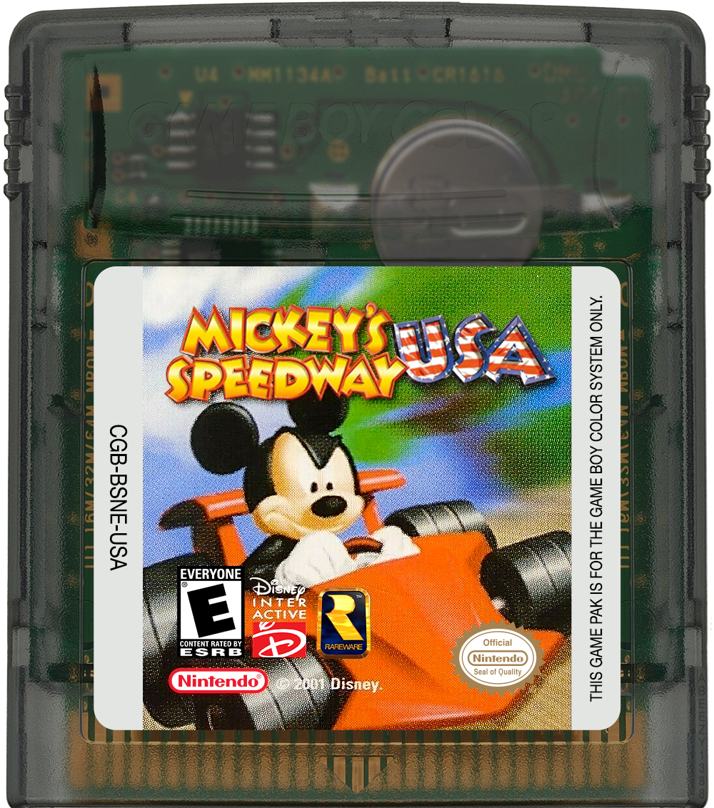 Mickey's Speedway USA Cartridge Label