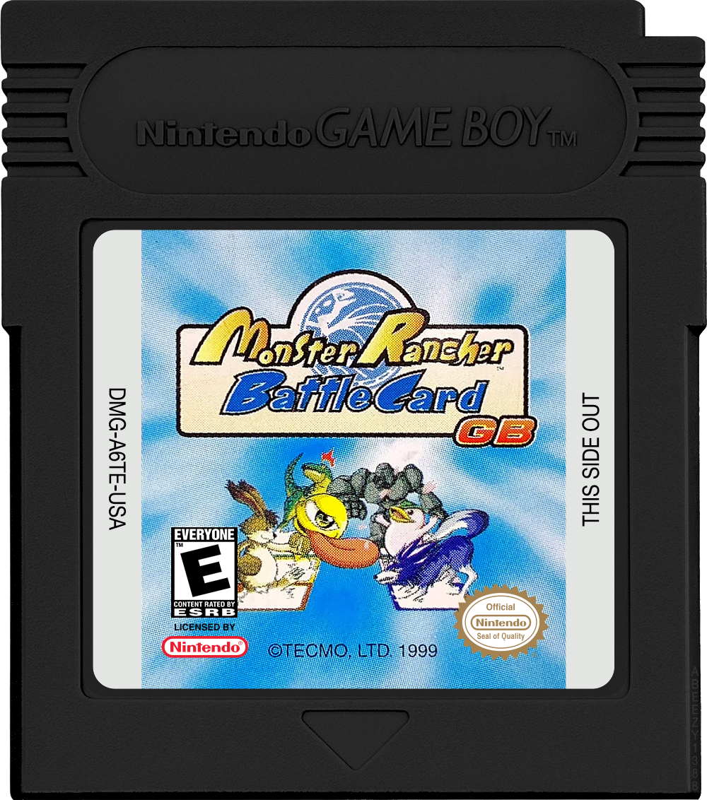 Monster Rancher Battle Card GB Cartridge Label