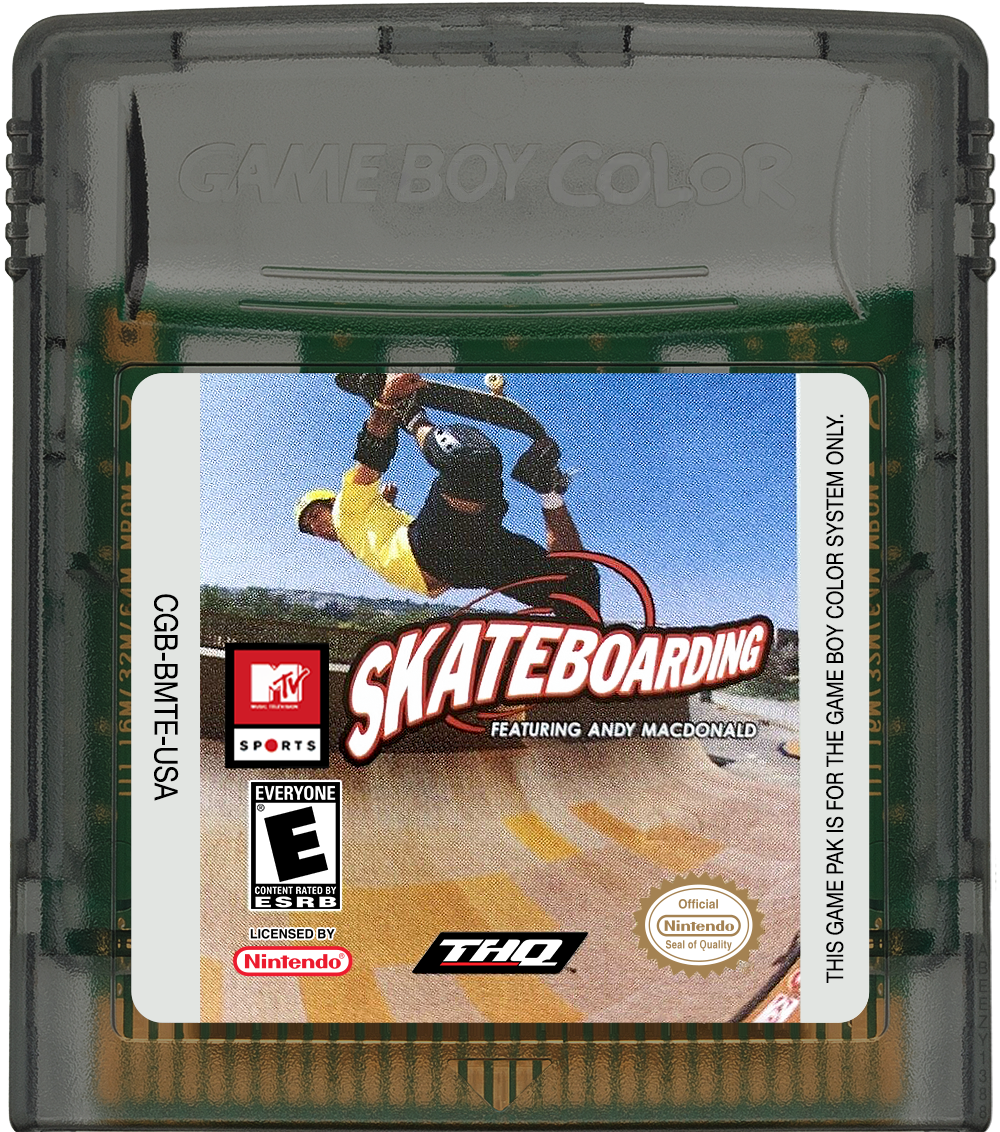 MTV Sports - Skateboarding featuring Andy MacDonald Cartridge Label