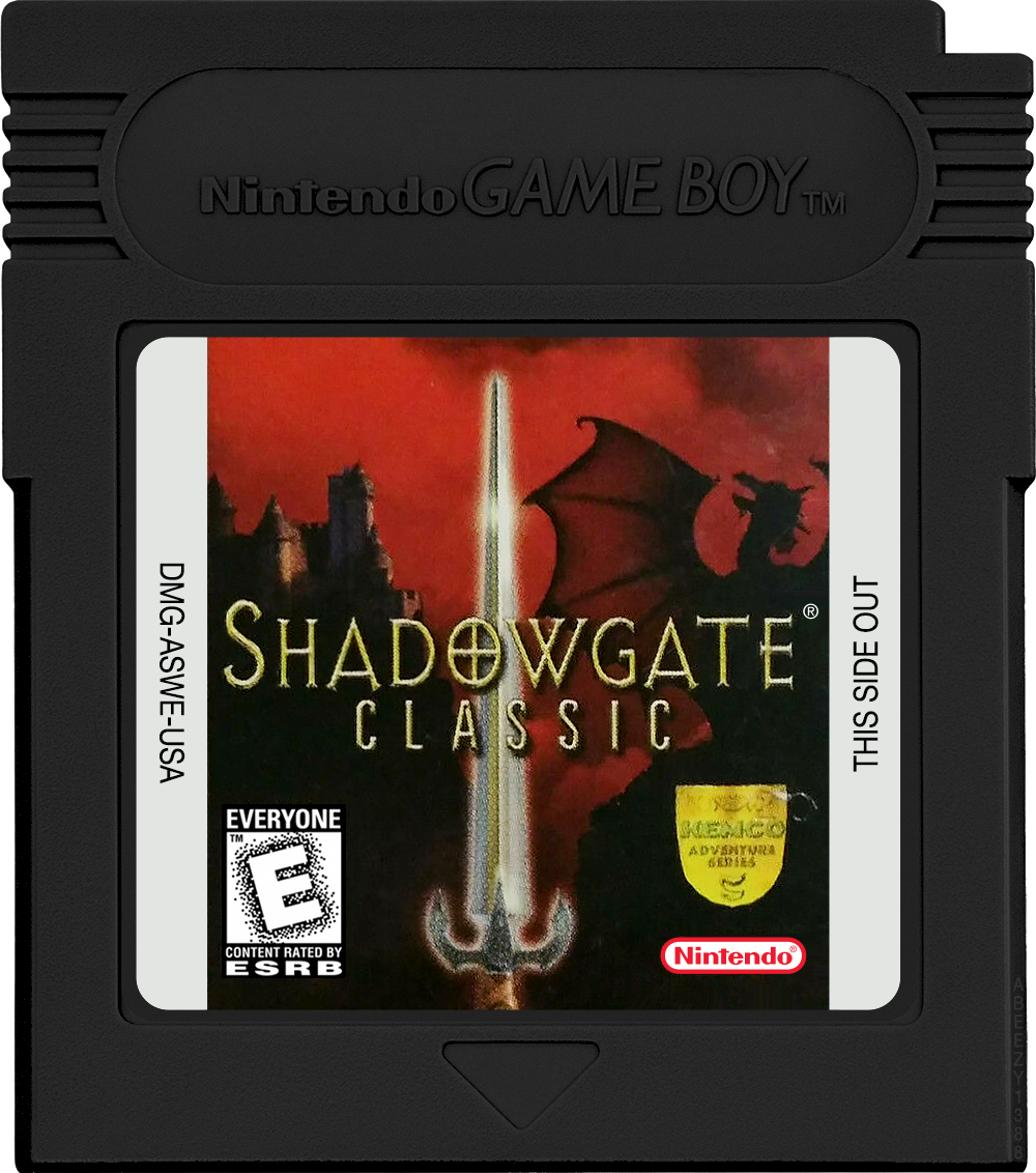 Shadowgate Classic Cartridge Label