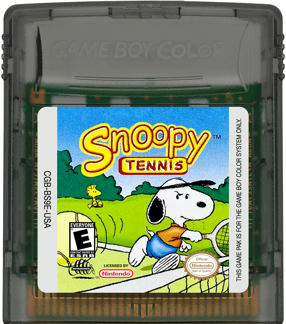 Snoopy Tennis Cartridge Label