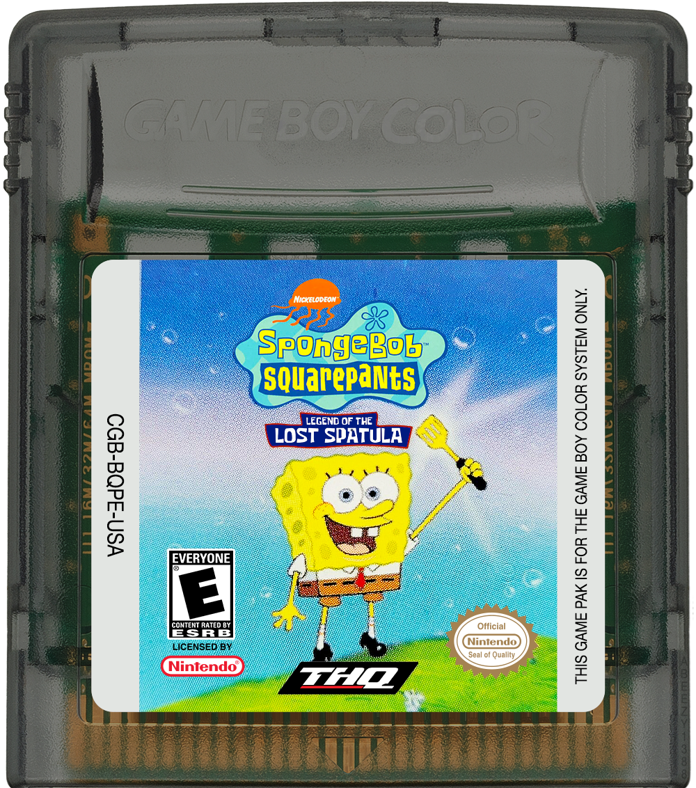 SpongeBob SquarePants - Legend of the Lost Spatula Cartridge Label