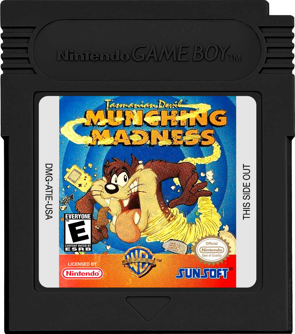 Tasmanian Devil - Munching Madness Cartridge Label