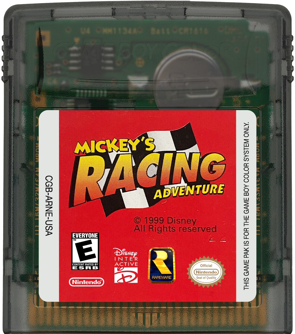 Mickey's Racing Adventure Cartridge Label
