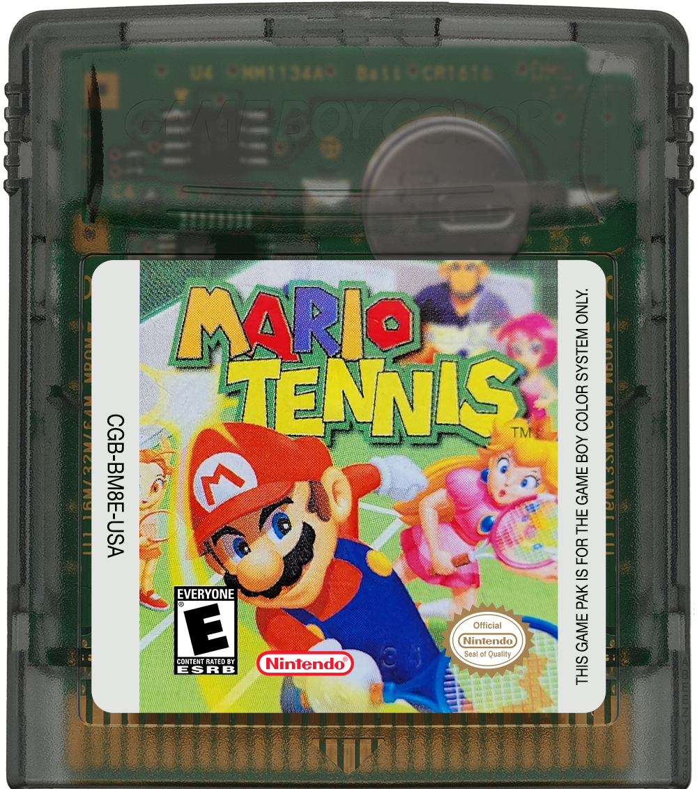 Mario Tennis Cartridge Label