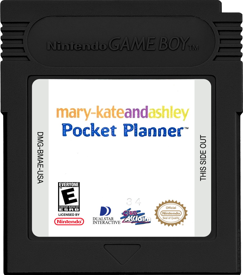 Mary-Kate and Ashley - Pocket Planner Cartridge Label