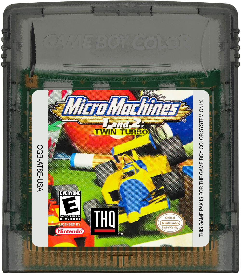Micro Machines 1 and 2 - Twin Turbo Cartridge Label