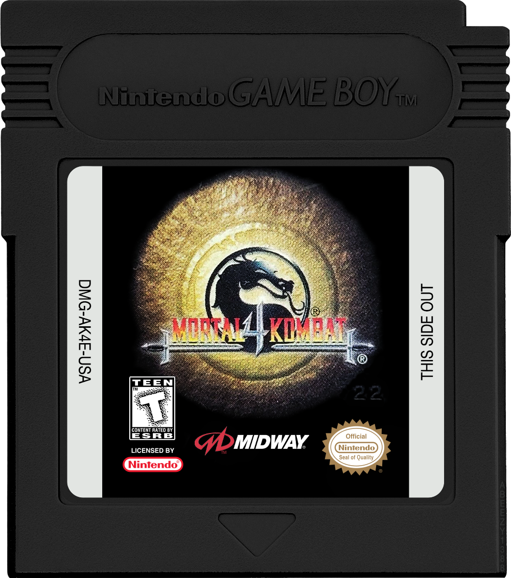Mortal Kombat 4 Cartridge Label