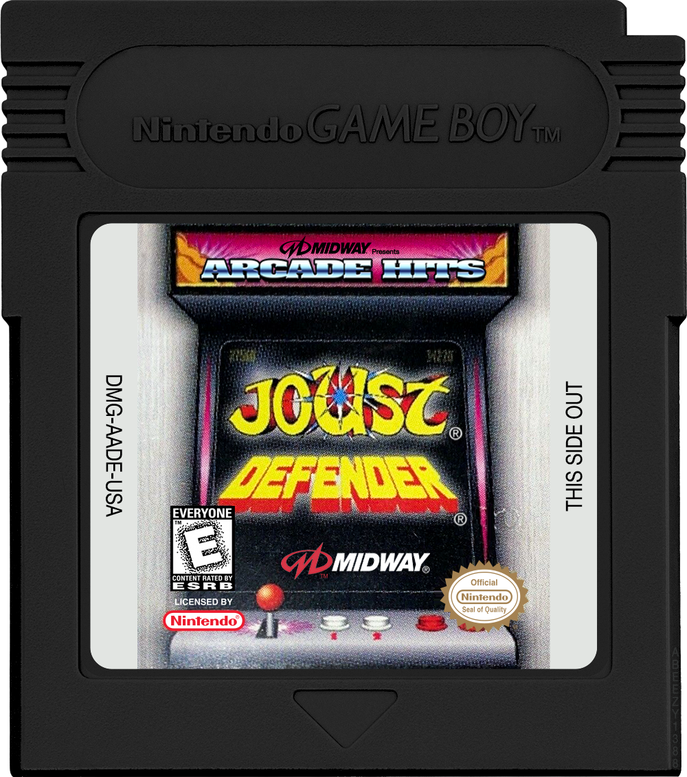 Midway presents Arcade Hits - Joust &amp; Defender Cartridge Label