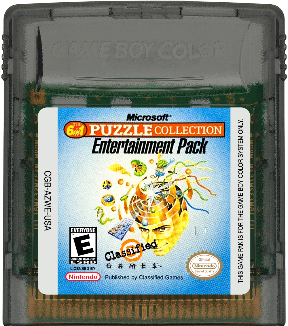 Microsoft - The 6 in 1 Puzzle Collection Entertainment Pack Cartridge Label
