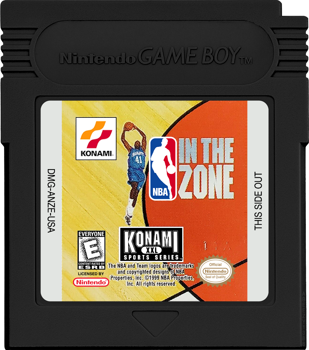 NBA in the Zone Cartridge Label