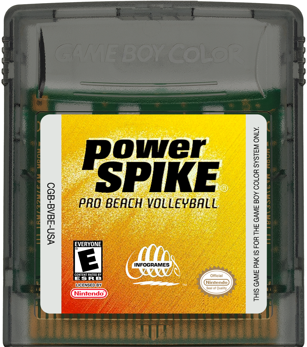 Power Spike - Pro Beach Volleyball Cartridge Label