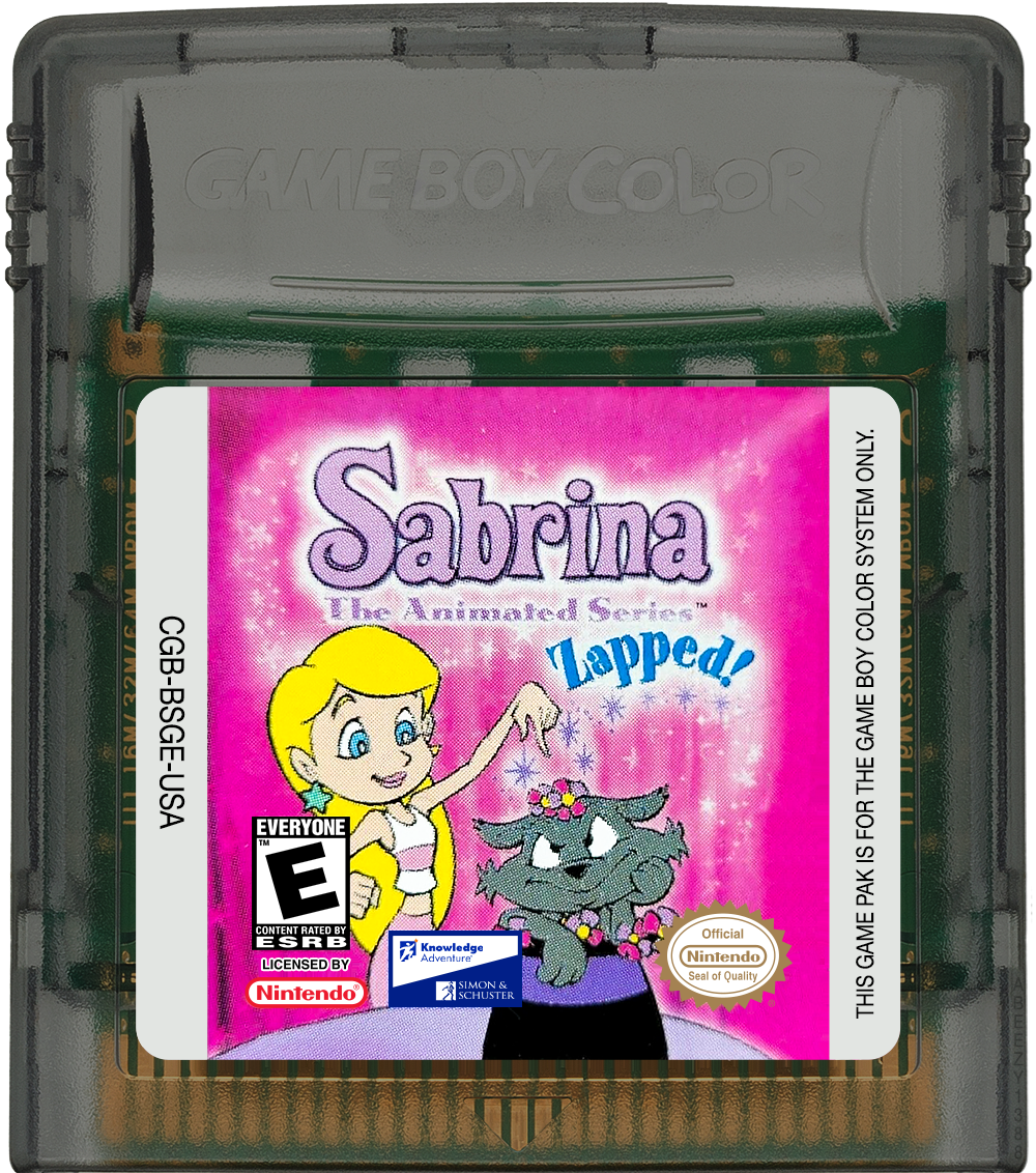 Sabrina - The Animated Series - Zapped! Cartridge Label