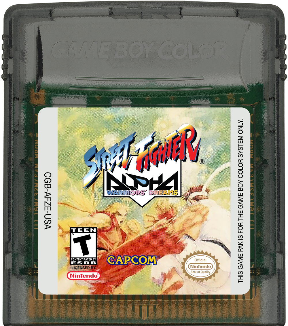 Street Fighter Alpha - Warriors' Dreams Cartridge Label