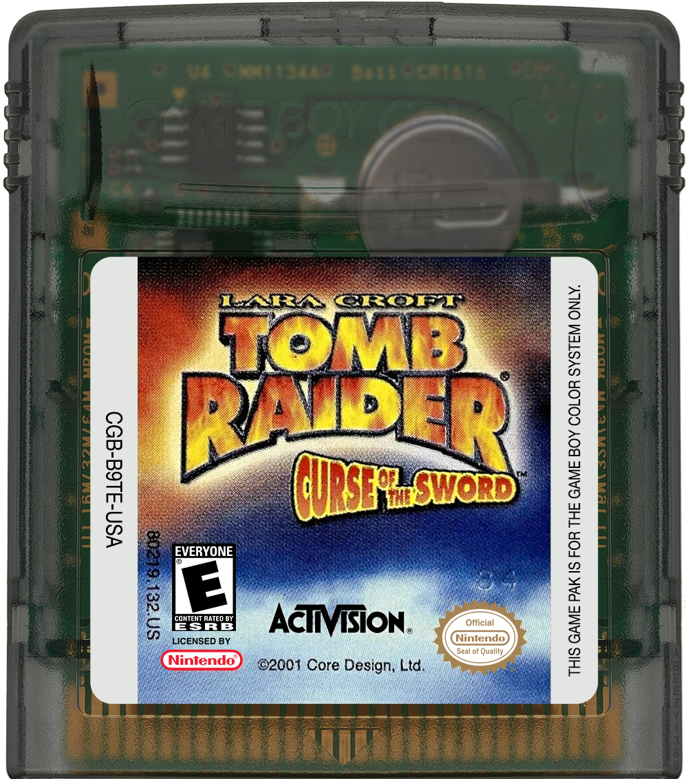 Tomb Raider - Curse of the Sword Cartridge Label