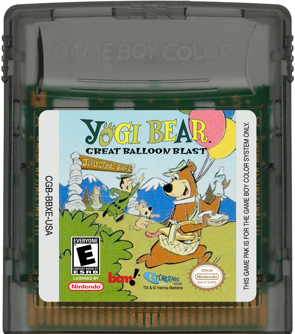 Yogi Bear - Great Balloon Blast Cartridge Label