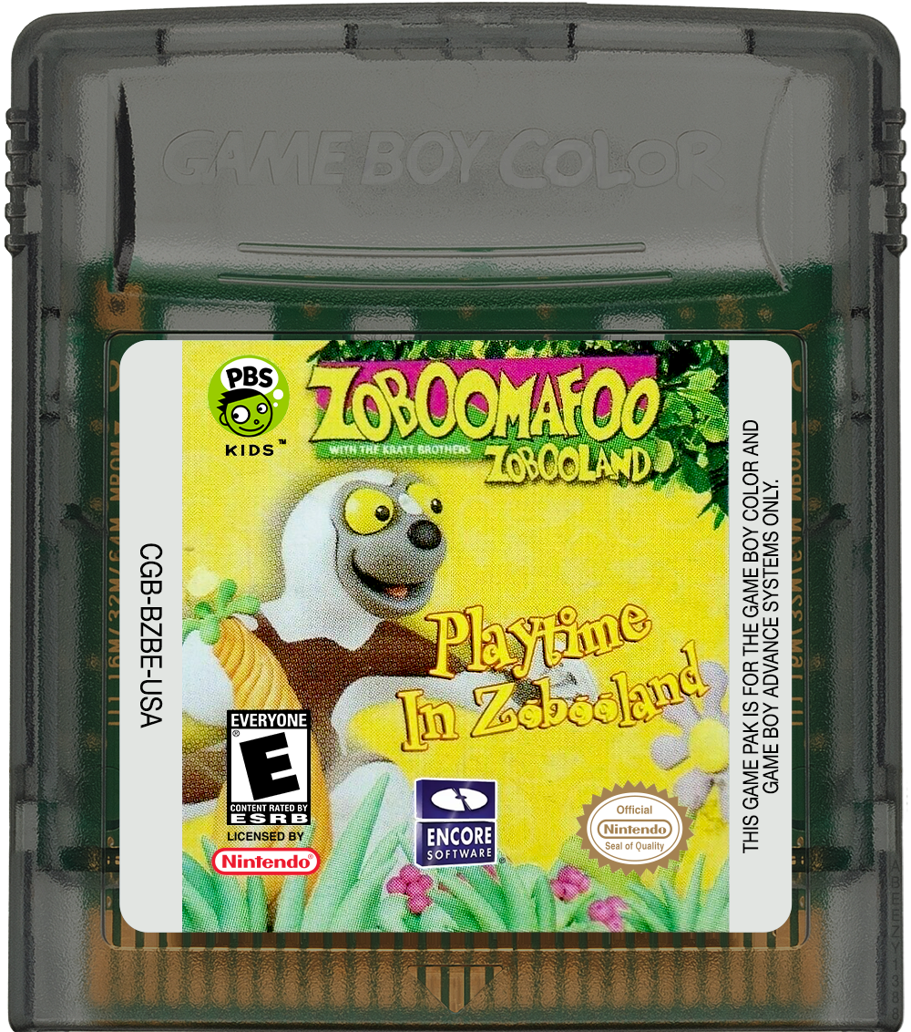 Zoboomafoo - Playtime in Zobooland Cartridge Label