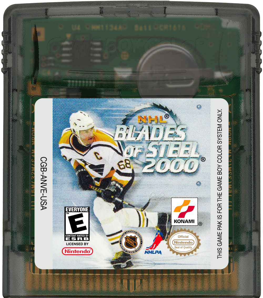 NHL Blades of Steel 2000 Cartridge Label