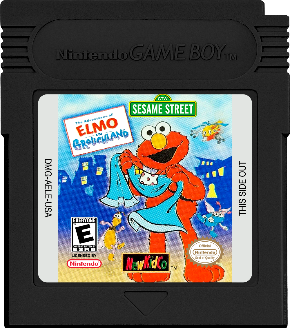 Sesame Street - The Adventures of Elmo in Grouchland Cartridge Label