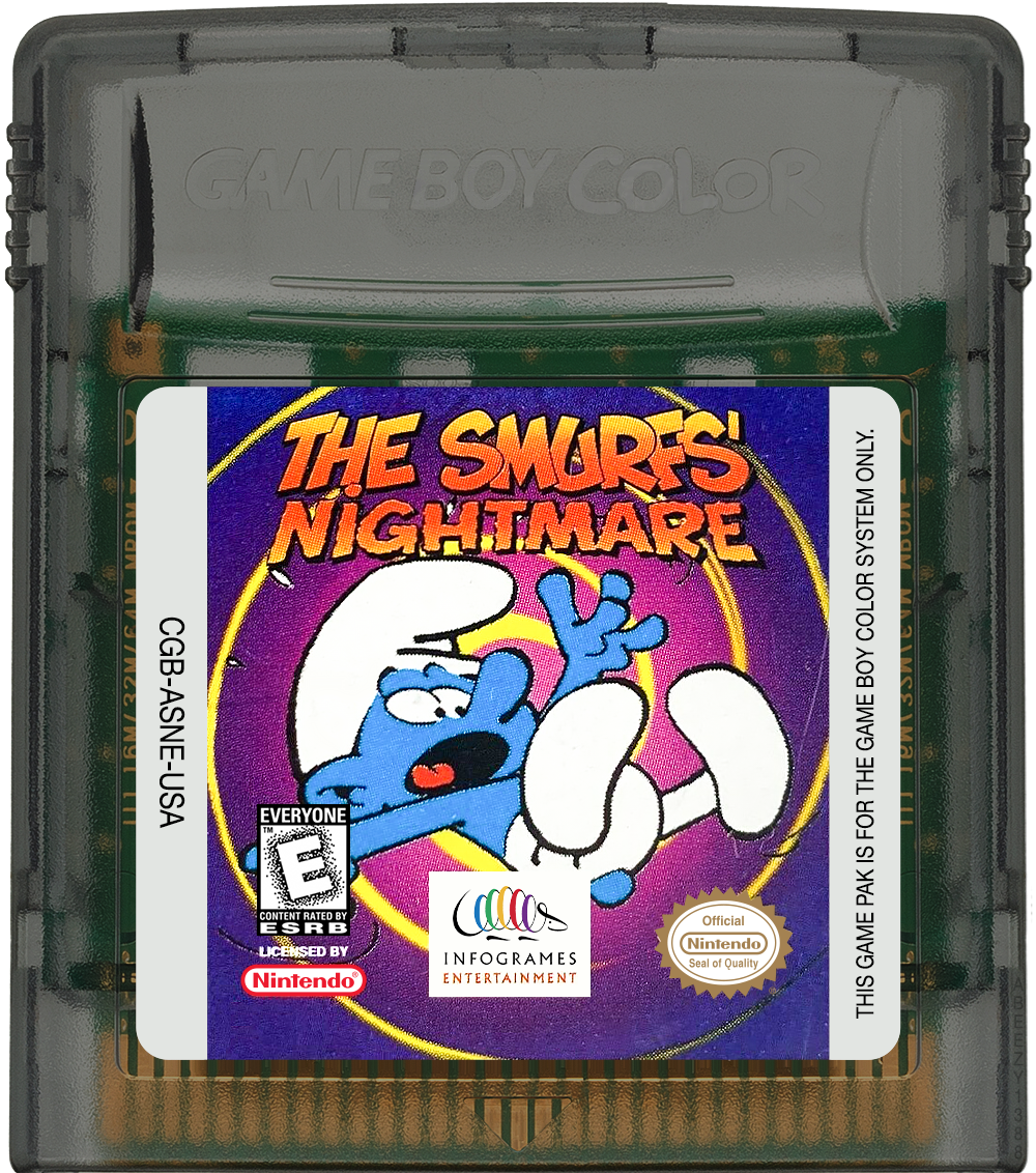 Smurfs Nightmare, The Cartridge Label