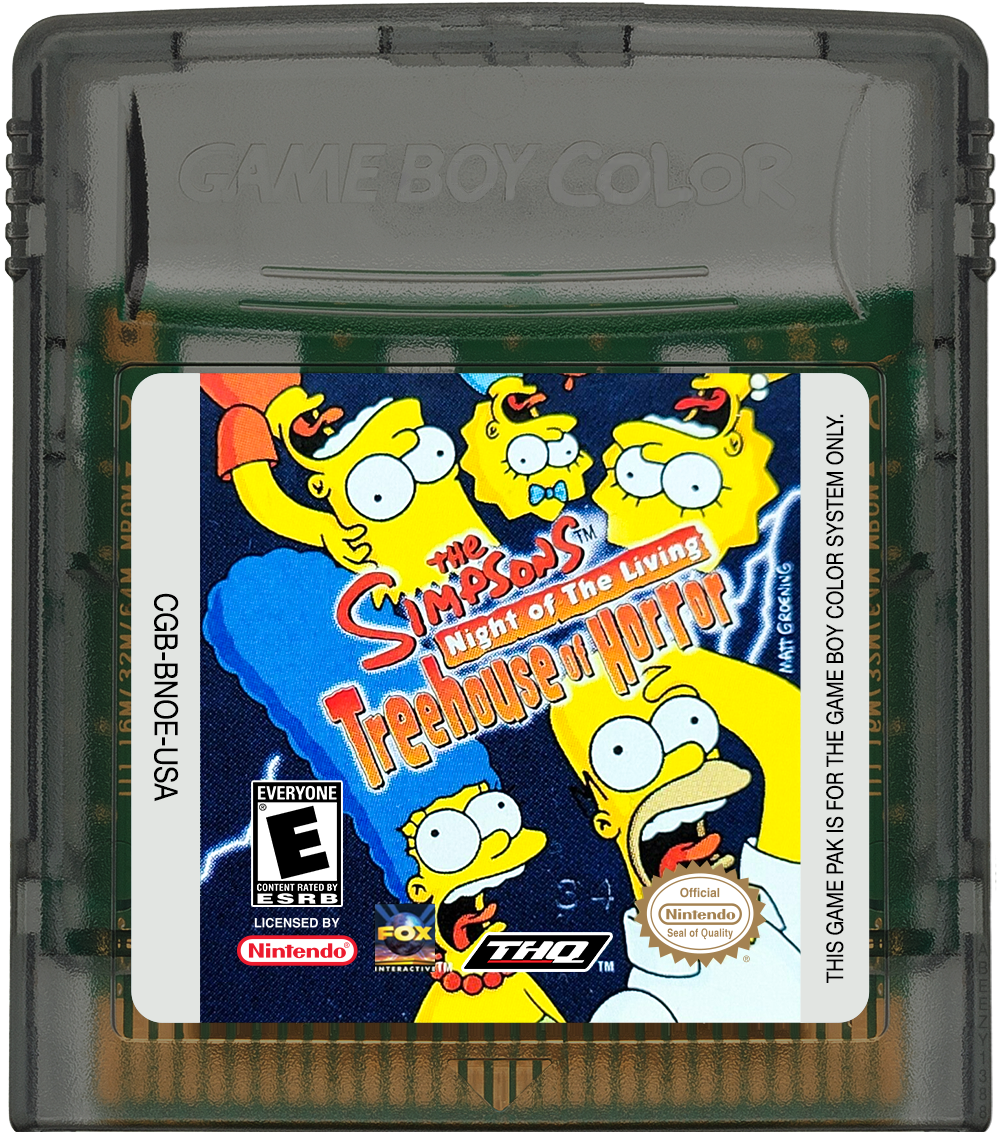 Simpsons, The - Night of the Living Treehouse of Horror Cartridge Label